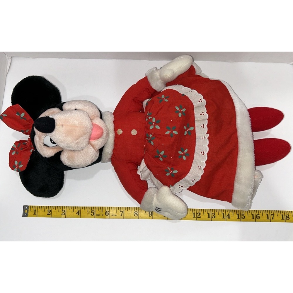 Applause Walt Disney Company Minnie Mouse Plush Mrs Claus Christmas Vintage - Picture 10 of 11